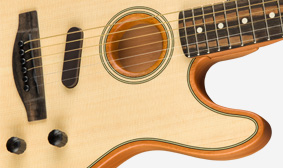 Fender Tele American Acoustasonic Usa Eb - Sonic Gray - Guitarra electro acustica - Variation 6