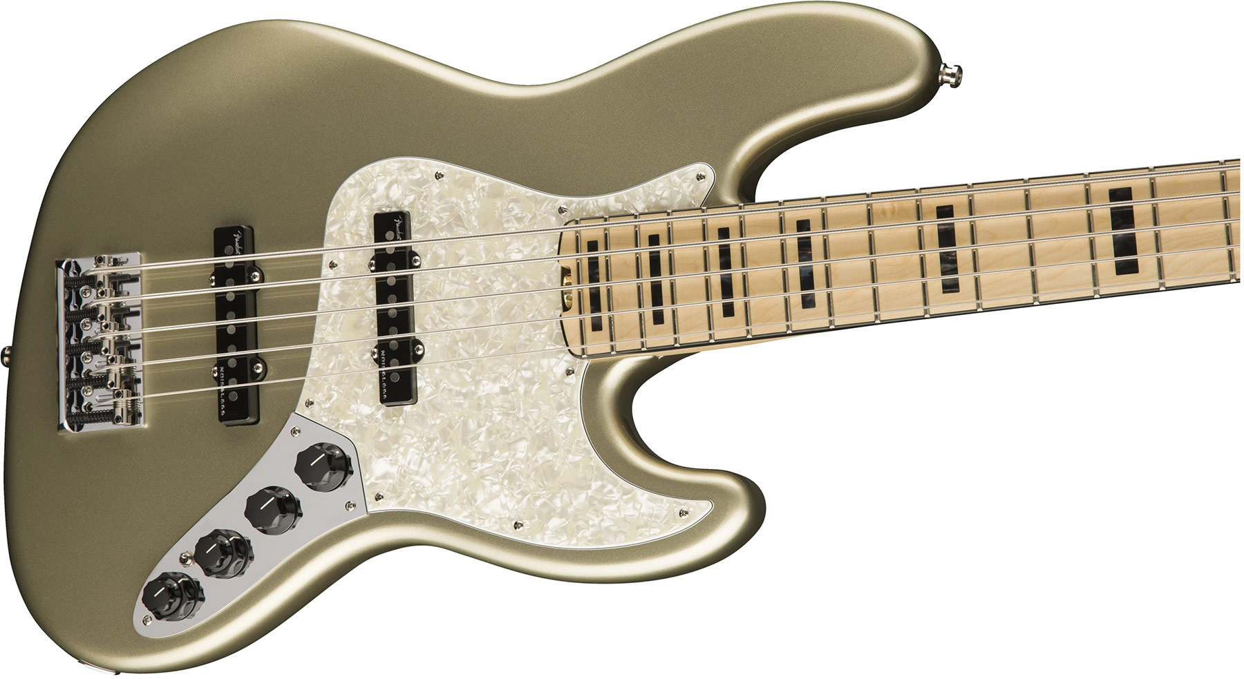 Fender American Elite Jazz Bass V Usa Mn - Champagne - Bajo eléctrico de cuerpo sólido - Variation 2