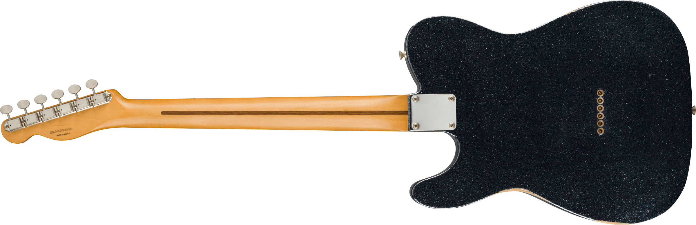 Fender Brad Paisley Esquire Tele Signature Mex Mn - Road Worn Black Sparkle - Guitarra eléctrica con forma de tel - Variation 1