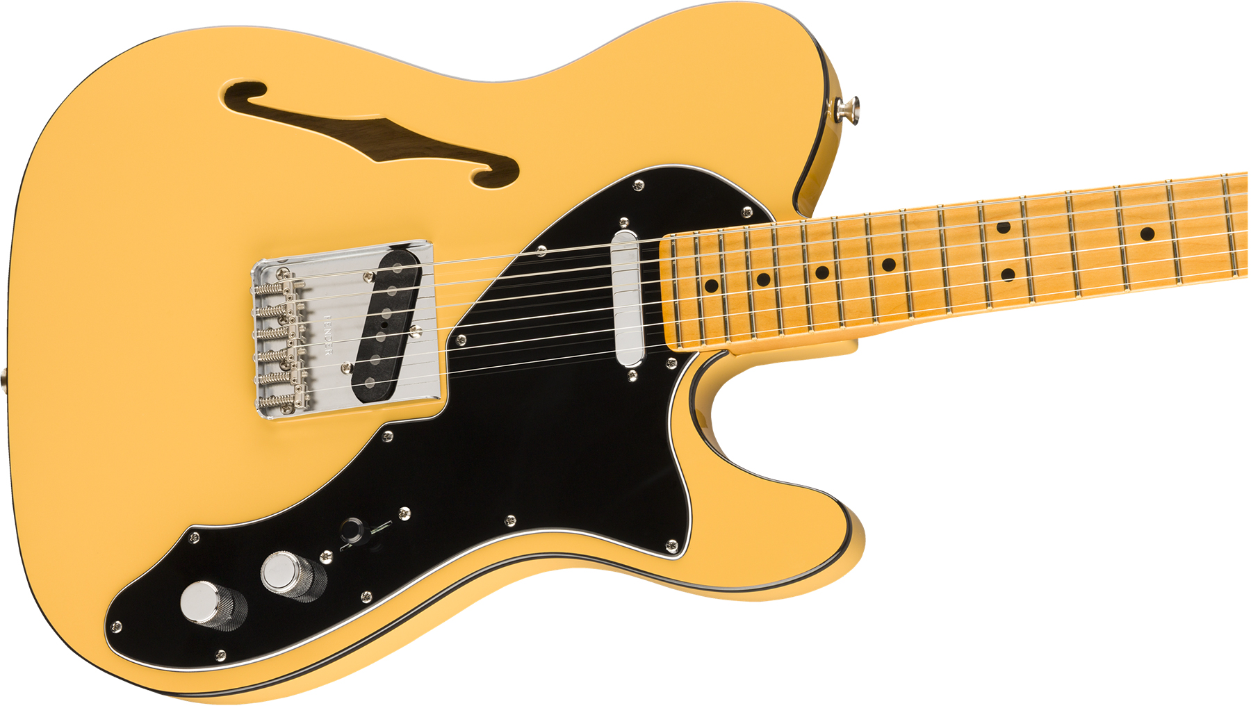 Fender Britt Daniel Tele Thinline Signature Ss Mn - Amarillo Gold - Guitarra eléctrica semi caja - Variation 2