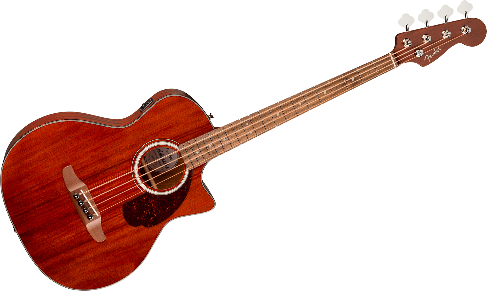 Fender Kingman Bass Deluxe Ce Mahogany California Cw Shsc Tout Acajou Noy - Natural - Bajo acústico - Variation 1
