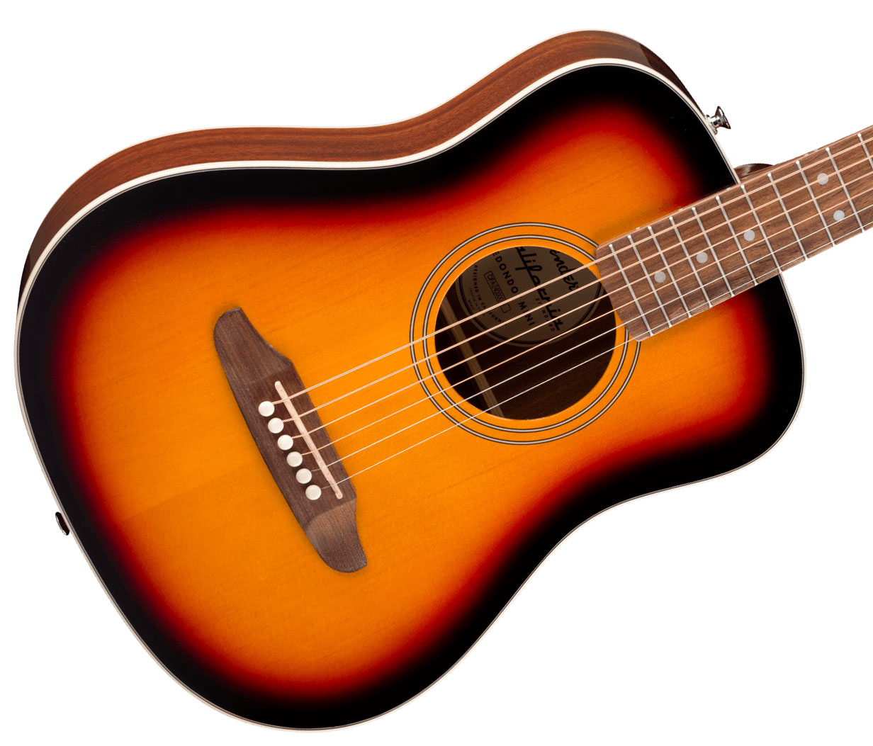 Fender California Standard Redondo Mini Epicea Sapele Noy +housse - 3-color Sunburst - Guitarra folk - Variation 2