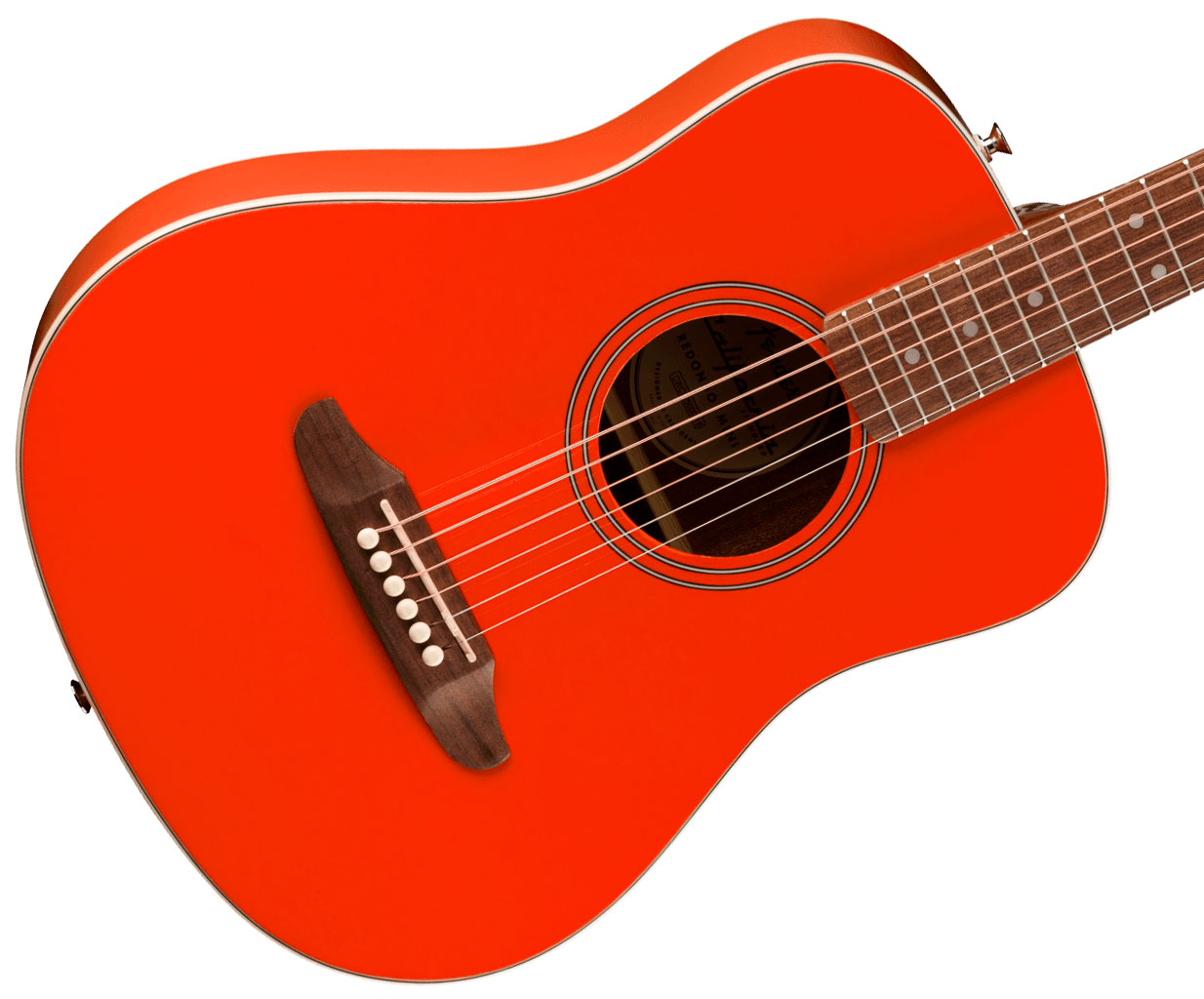 Fender California Standard Redondo Mini Epicea Sapele Noy +housse - Fiesta Red - Guitarra folk - Variation 2