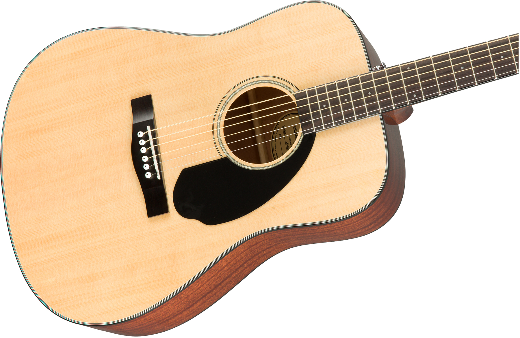 Fender Cd-60s 2019 Dreadnought Epicea Acajou Wal - Natural - Guitarra acústica & electro - Variation 2