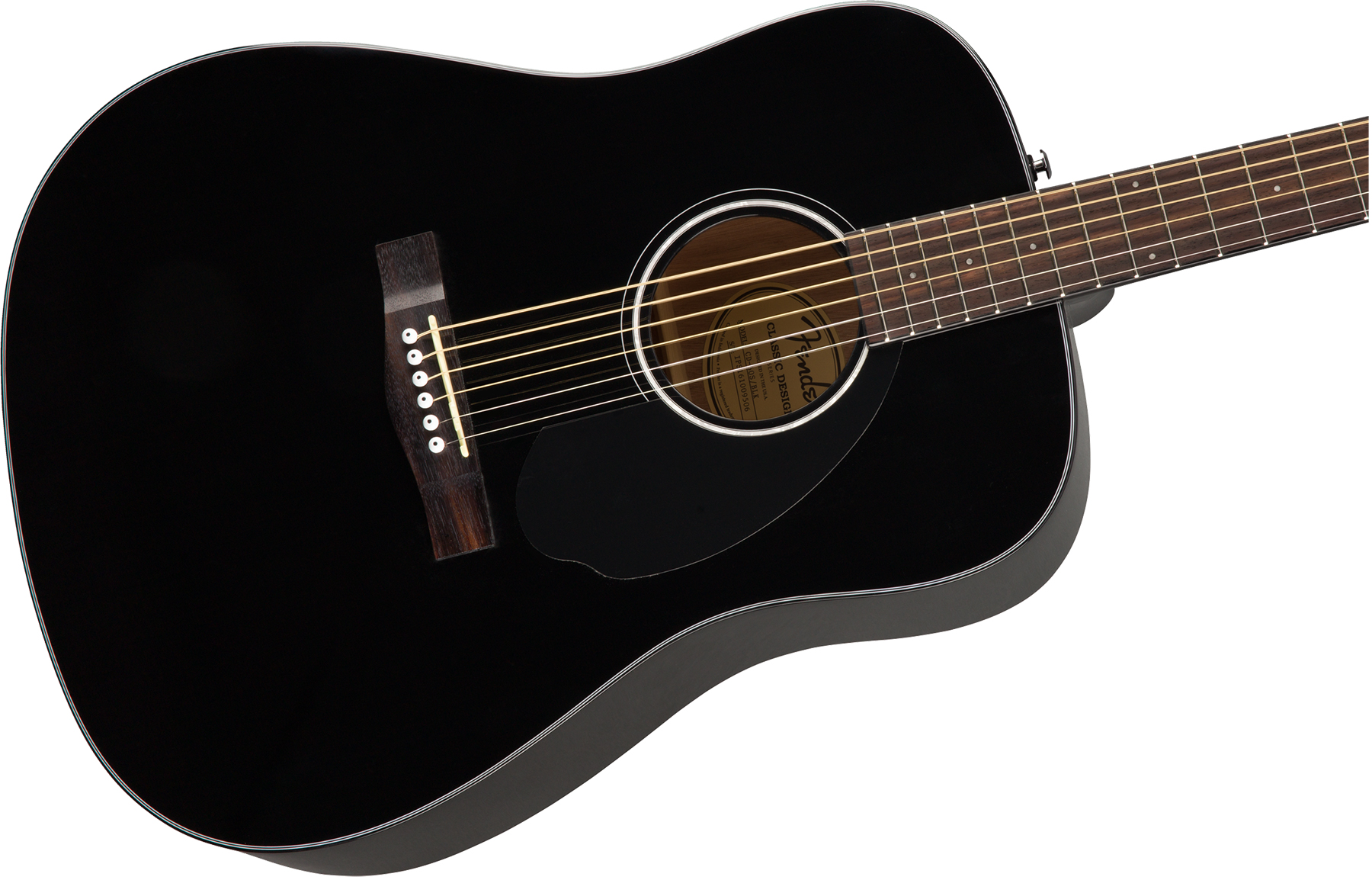 Fender Cd-60s 2019 Dreadnought Epicea Acajou Wal - Black - Guitarra acústica & electro - Variation 2