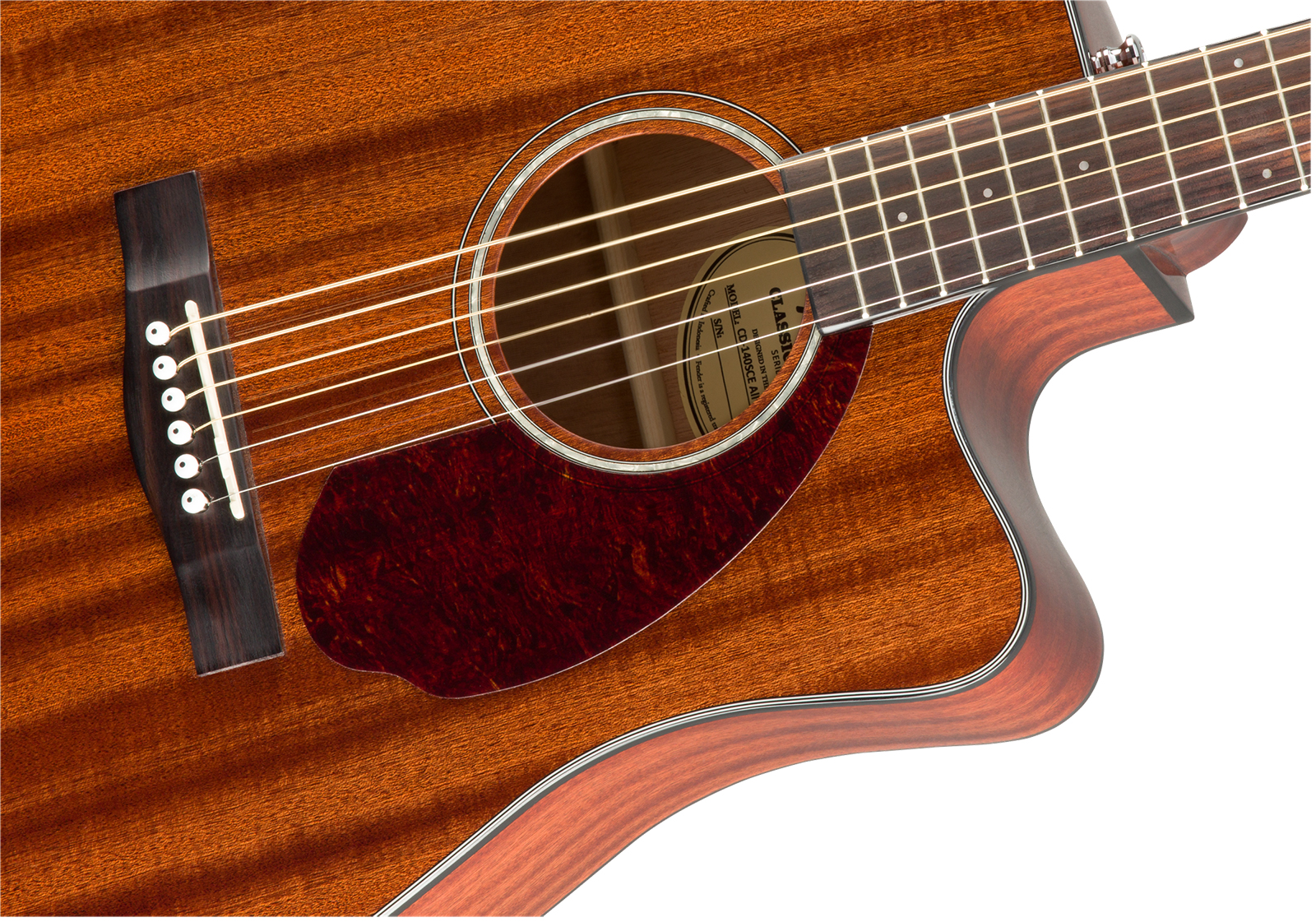 Fender Cd140sce All-mahogany Classic Design Dreadnought Cw Tout Acajou Wal - Natural - Guitarra folk - Variation 2