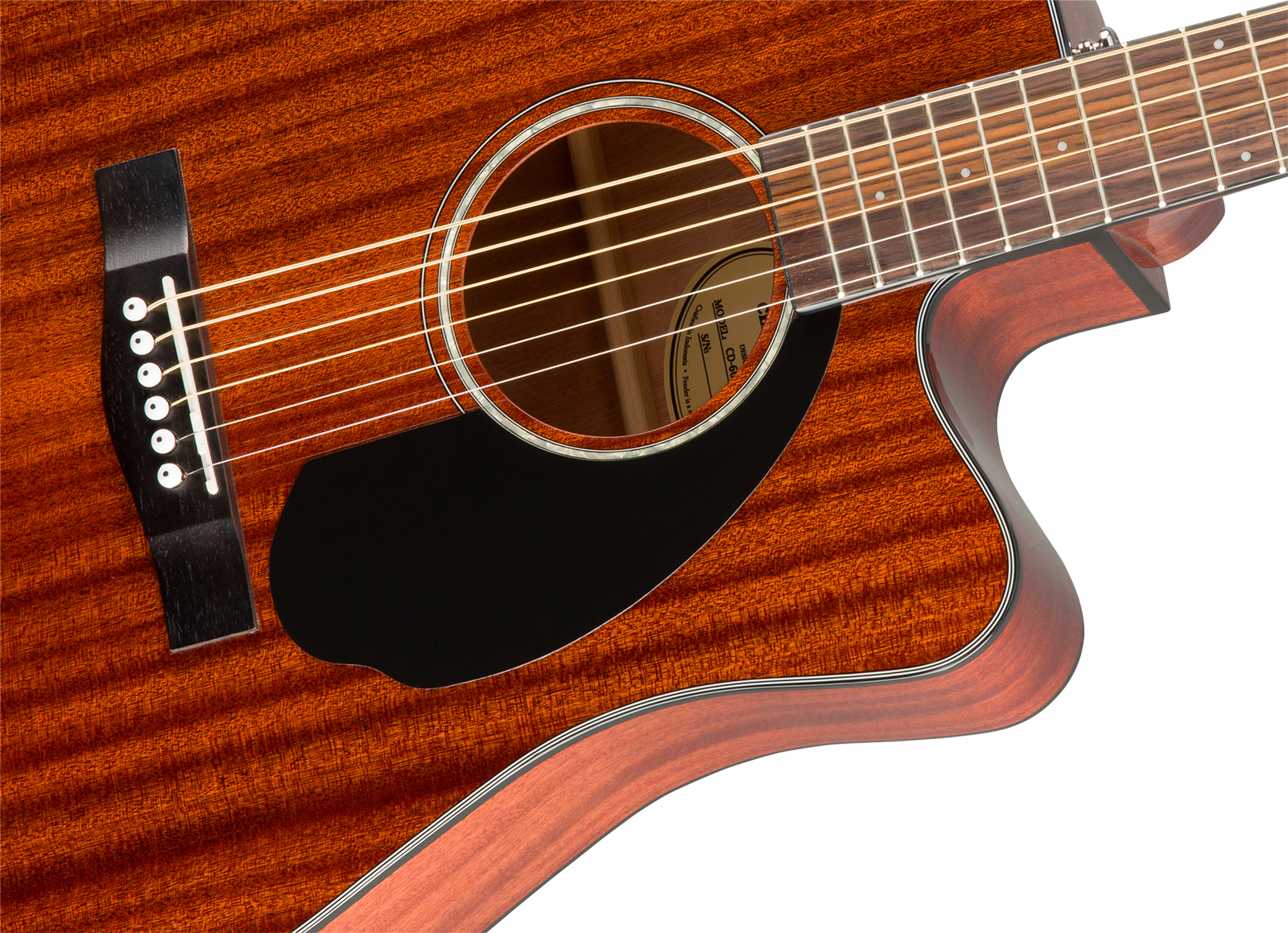Fender Cd60sce All Mahogany Dreadnought Cw Tout Acajou Wal - Natural - Guitarra folk - Variation 2