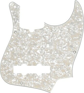 Fender 10-hole Contemporary Jazz Bass Pickguards - Aged White Pearloid - Golpeador - Main picture