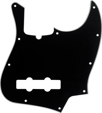 Fender 10-hole Contemporary Jazz Bass Pickguards - Black - Golpeador - Main picture