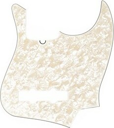 Fender 10-hole Contemporary Jazz Bass Pickguards - White Moto - Golpeador - Main picture