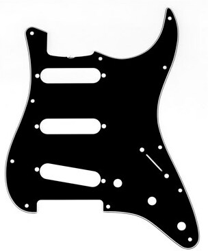 Fender 11-hole '60s Vintage-style Stratocaster Sss Pickguards - Black - Golpeador - Main picture