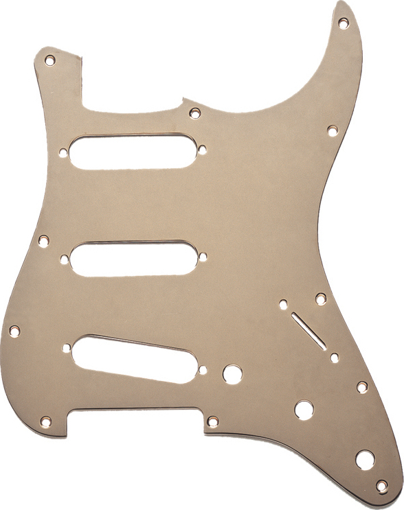 Fender 11-hole Modern-style Anodized Stratocaster S/s/s - Gold - - Golpeador - Main picture