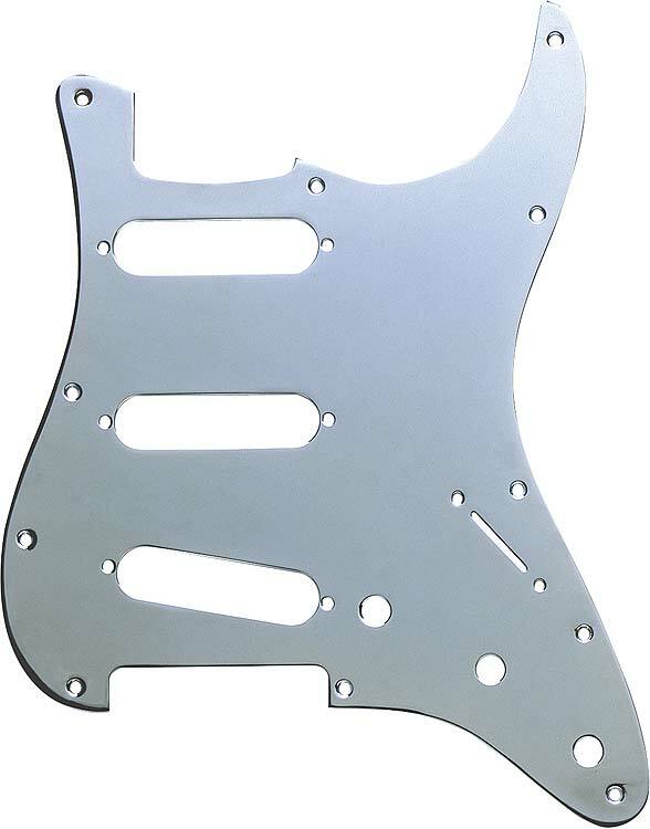 Fender 11-hole Modern-style Plated Brass Stratocaster S/s/s - Polished Chrome - - Golpeador - Main picture