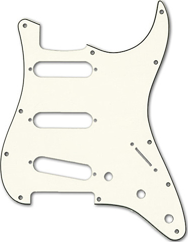 Fender 11-hole Modern-style Stratocaster S/s/s 3-ply Parchment - - Golpeador - Main picture