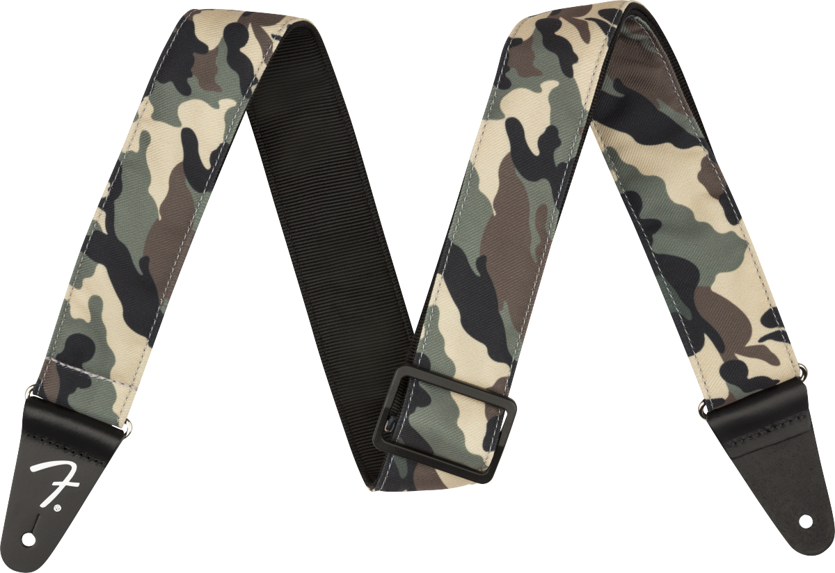 Fender 2 Inches Camo Guitar Strap Nylon Woodland - Correa - Main picture