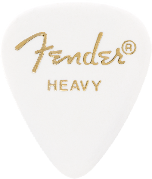Fender 351 Classic Celluloid Heavy White - Púas - Main picture