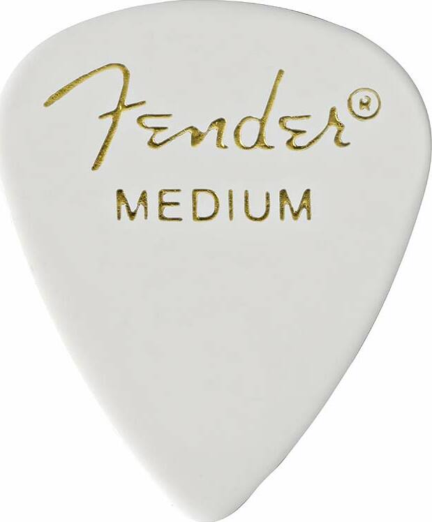 Fender 351 Classic Celluloid Medium White - Púas - Main picture