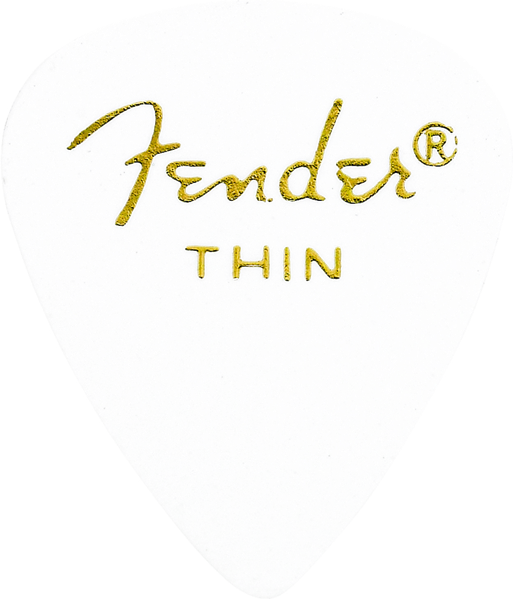 Fender 351 Classic Celluloid Thin White - Púas - Main picture