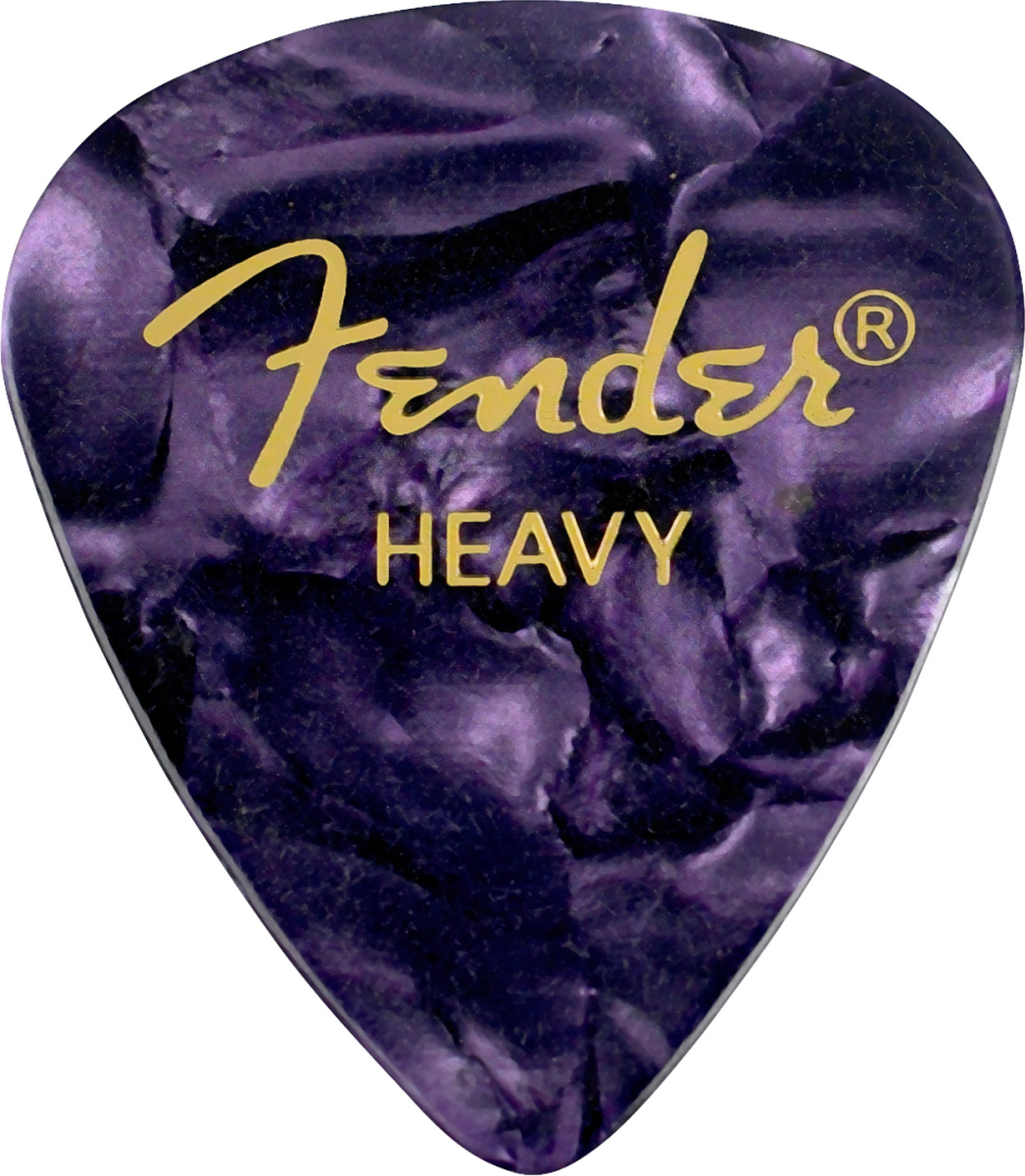 Fender 351 Shape Premium Celluloid Heavy Purple Moto - Púas - Main picture