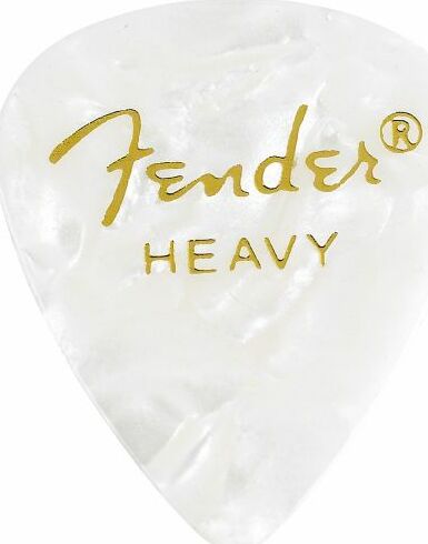 Fender 351 Shape Premium Heavy White Moto - Púas - Main picture