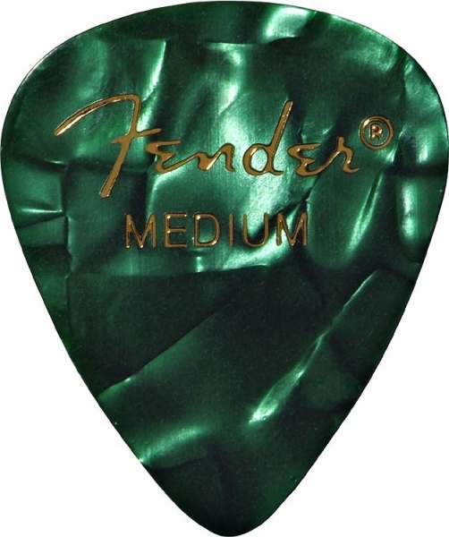 Fender 351 Shape Premium Medium Green Moto - Púas - Main picture
