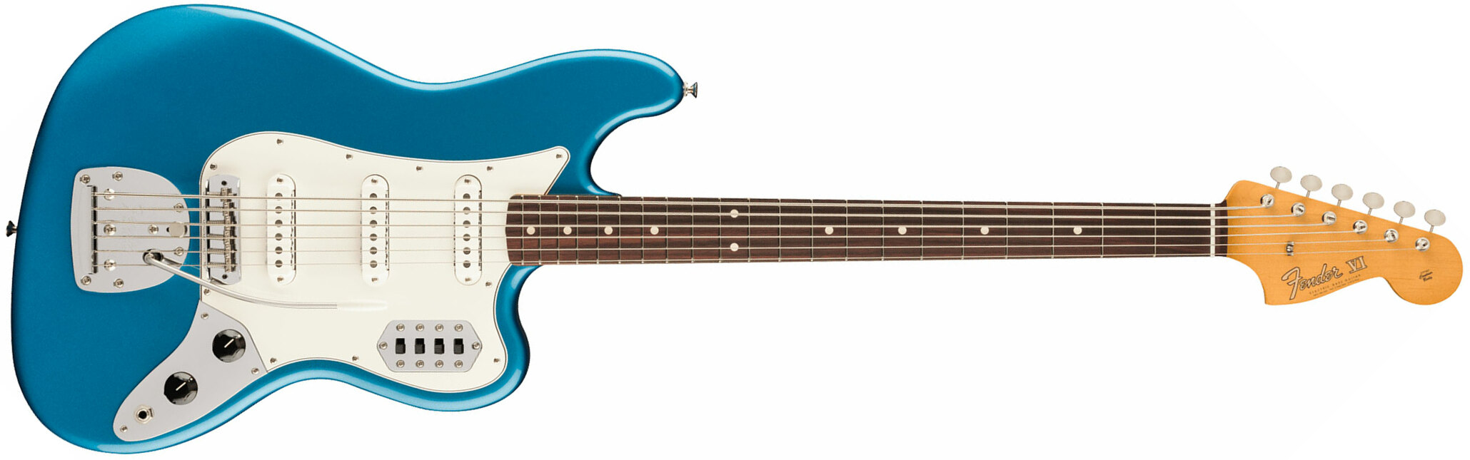 Fender 60s Bass Vi Vintera 2 3s Trem Rw - Lake Placid Blue - Guitarra eléctrica barítono - Main picture