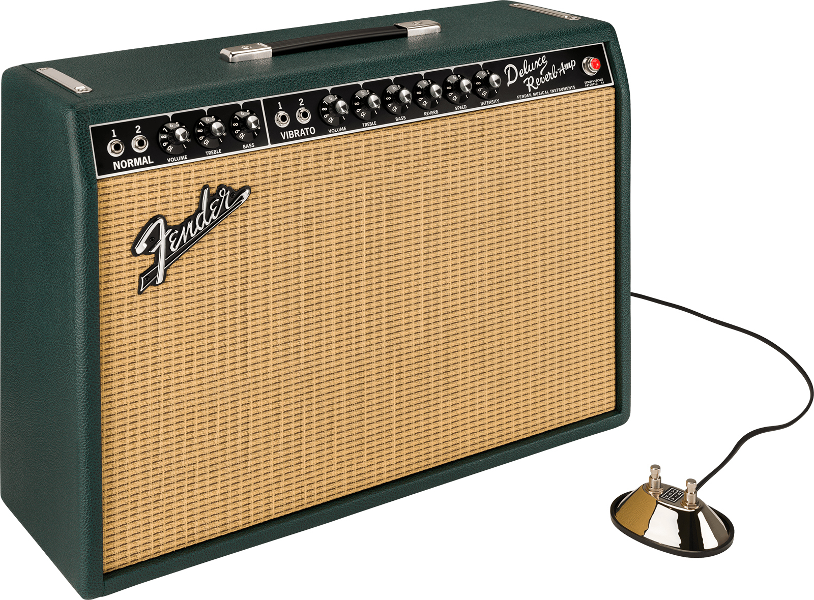 Fender 65 Deluxe Reverb Ltd 22w 6v6 1x12 Eminence Sc64 British Racing Green - Combo amplificador para guitarra eléctrica - Main picture