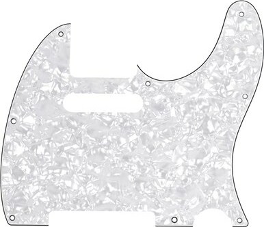 Fender 8-hole Mount Multi-ply Telecaster Pickguards - White Moto - Golpeador - Main picture