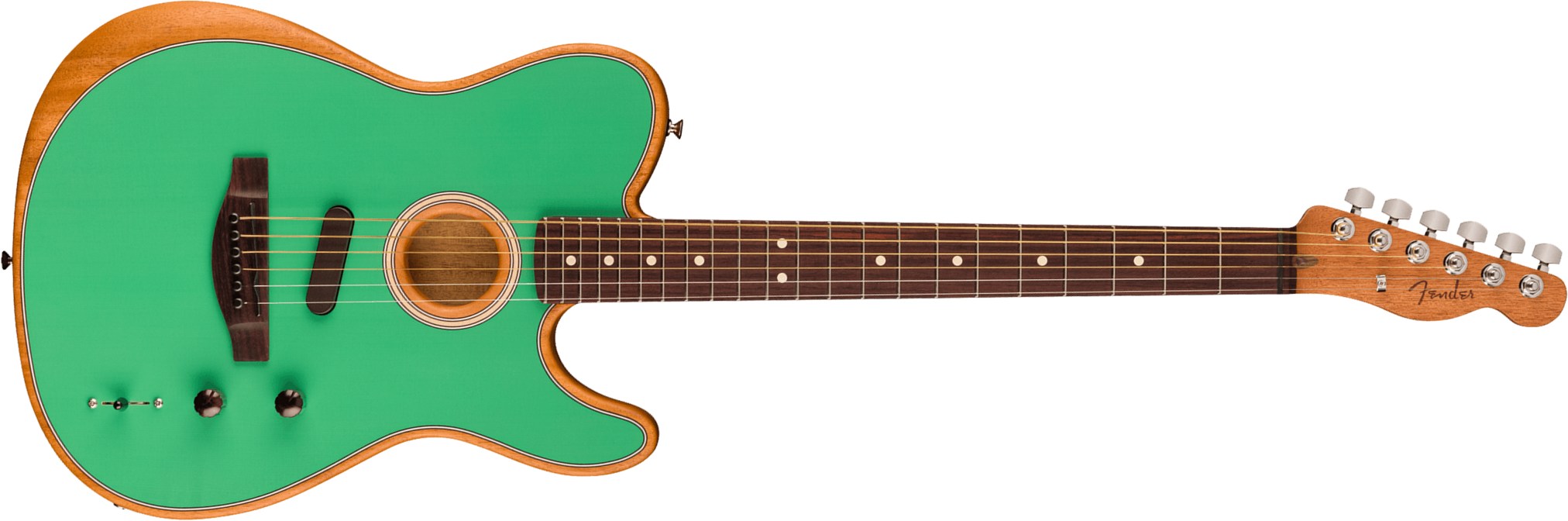 Fender Acoustasonic Tele Player Ltd Mex Epicea Acajou Rw - Sea Foam Green - Guitarra folk - Main picture