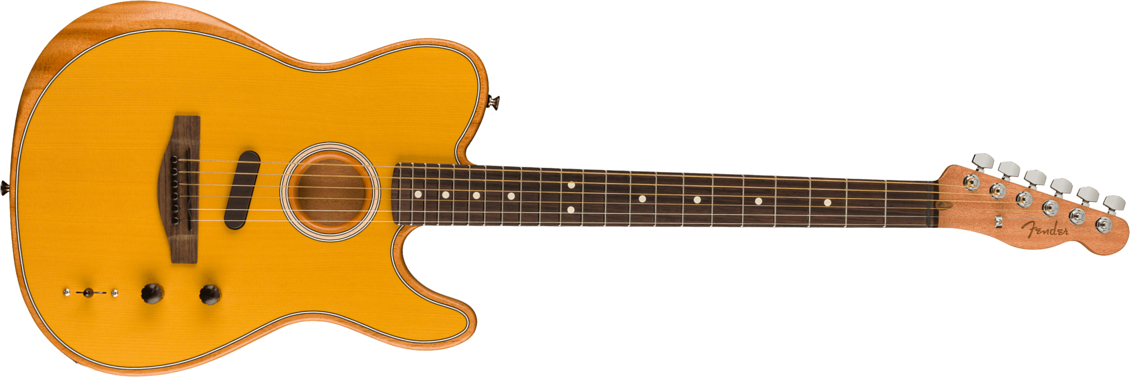 Fender Acoustasonic Tele Player Mex Epicea Acajou Rw - Butterscotch Blonde - Guitarra electro acustica - Main picture