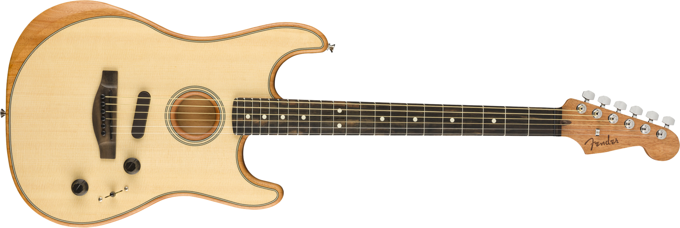 Fender American Acoustasonic Strat Usa Eb - Natural - Guitarra electro acustica - Main picture