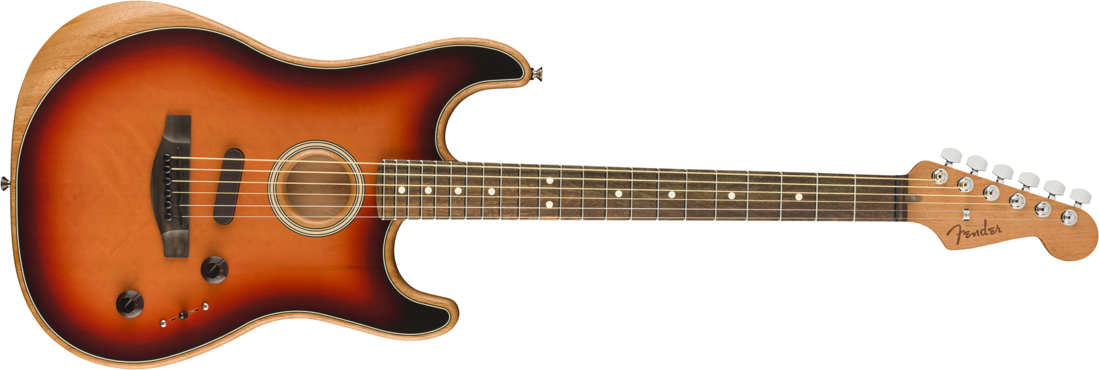 Fender American Acoustasonic Strat Usa Eb - 3-color Sunburst - Guitarra electro acustica - Main picture