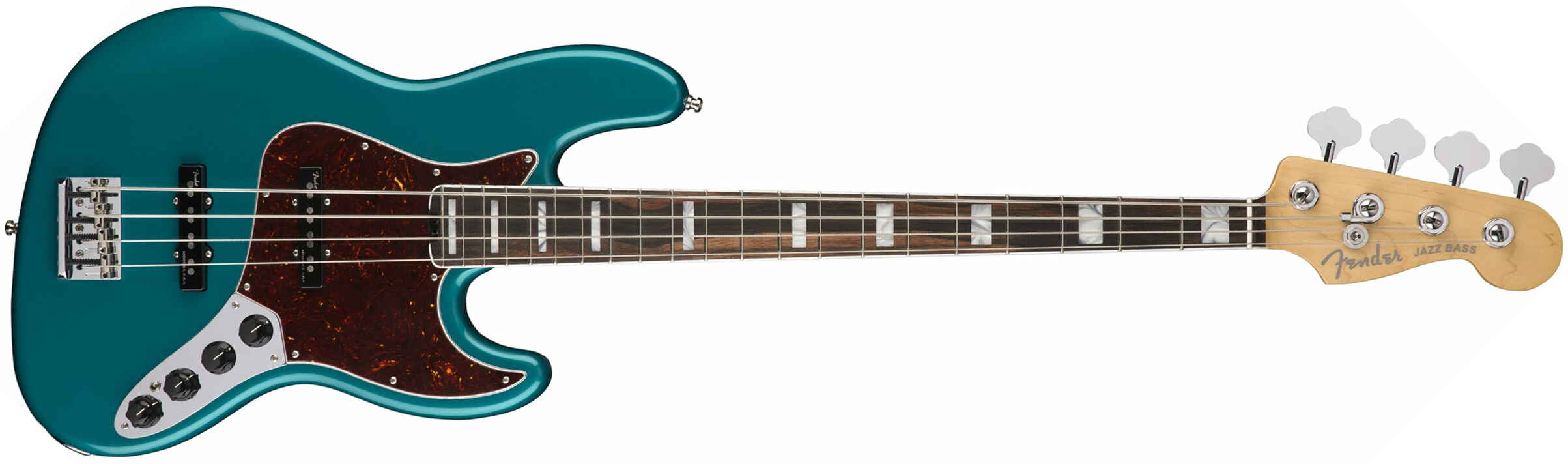 Fender American Elite Jazz Bass 2018 Usa Eb - Ocean Turquoise - Bajo eléctrico de cuerpo sólido - Main picture