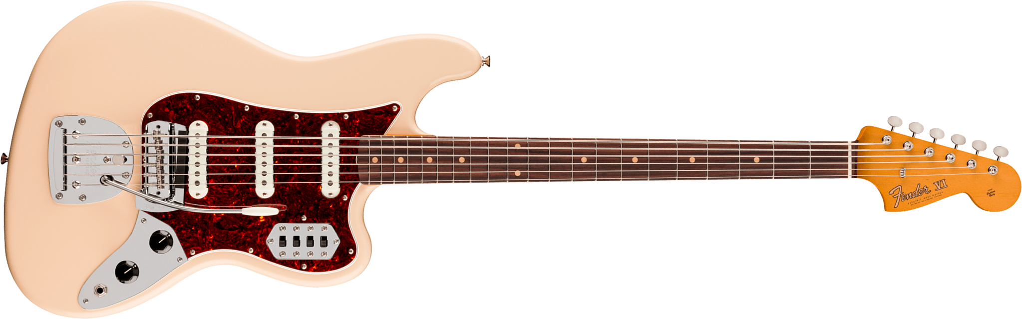 Fender Bass Vi Early 60s Vintera 3 Mex Shsc Rw - Olympic White - Bajo eléctrico de cuerpo sólido - Main picture