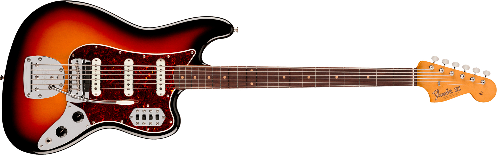 Fender Bass Vi Early 60s Vintera 3 Mex Rw - 3-color Sunburst - Bajo eléctrico de cuerpo sólido - Main picture