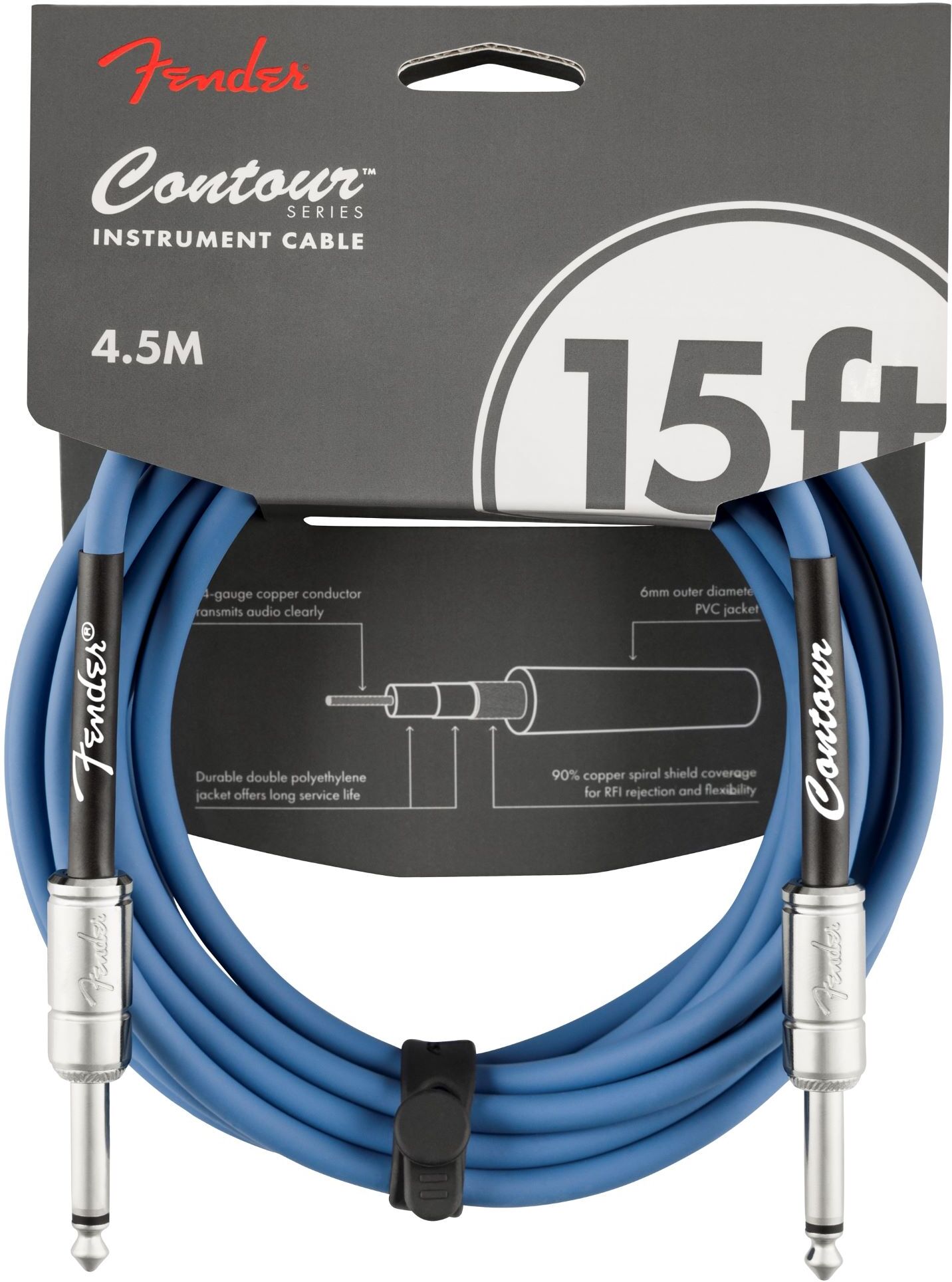 Fender CÂble Contour 15', Lpb - Cable - Main picture