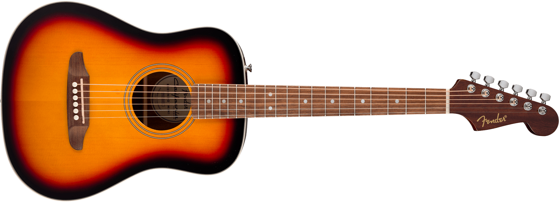 Fender California Standard Redondo Mini Epicea Sapele Noy +housse - 3-color Sunburst - Guitarra folk - Main picture