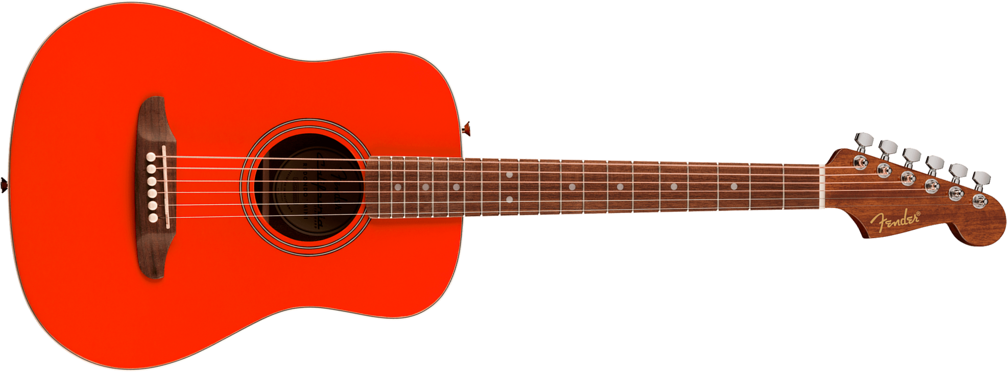 Fender California Standard Redondo Mini Epicea Sapele Noy +housse - Fiesta Red - Guitarra folk - Main picture