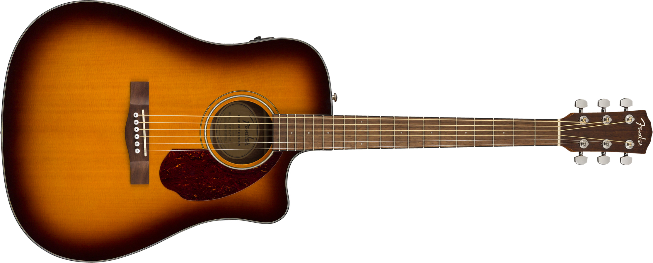 Fender Cd-140sce Classic Design Dreadnought Cw Epicea Ovangkol Wal +etui - Sunburst - Guitarra electro acustica - Main picture