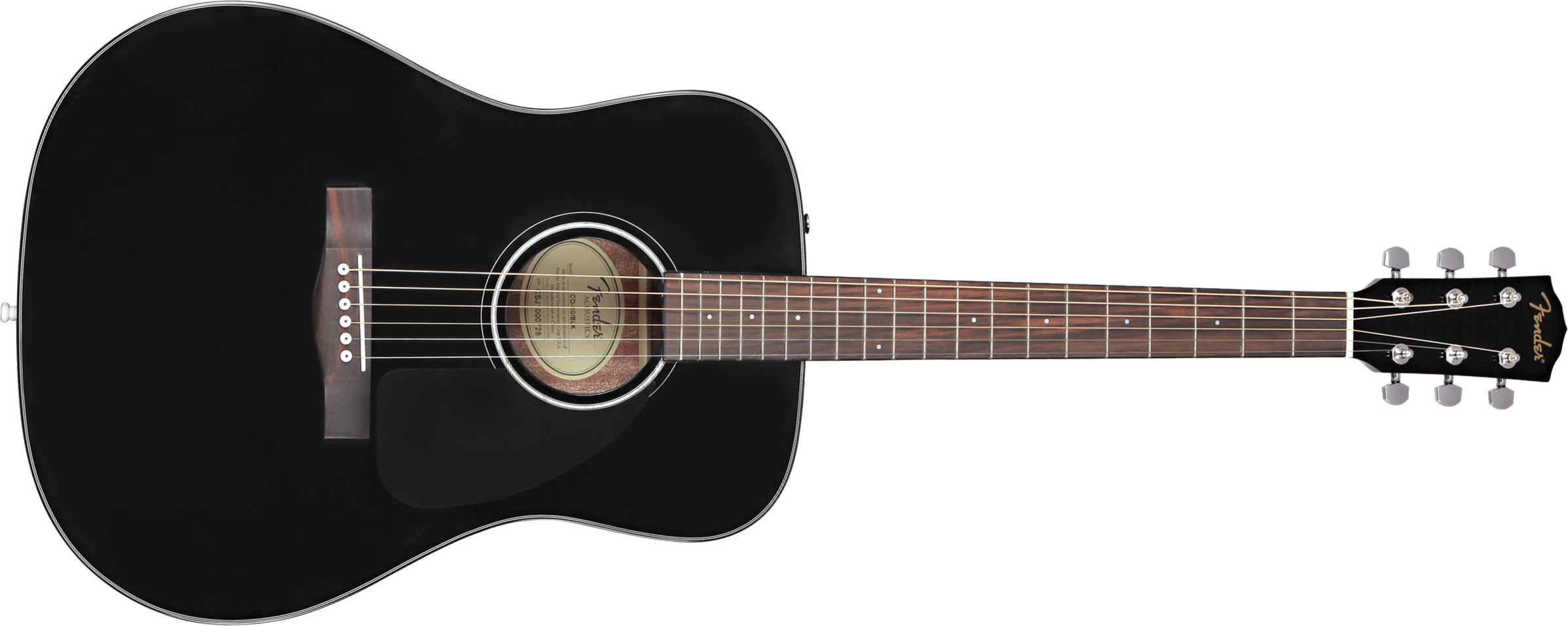 Fender Cd-60 Dreadnought V3 2020 Epicea Acajou Wal - Black - Guitarra acústica & electro - Main picture