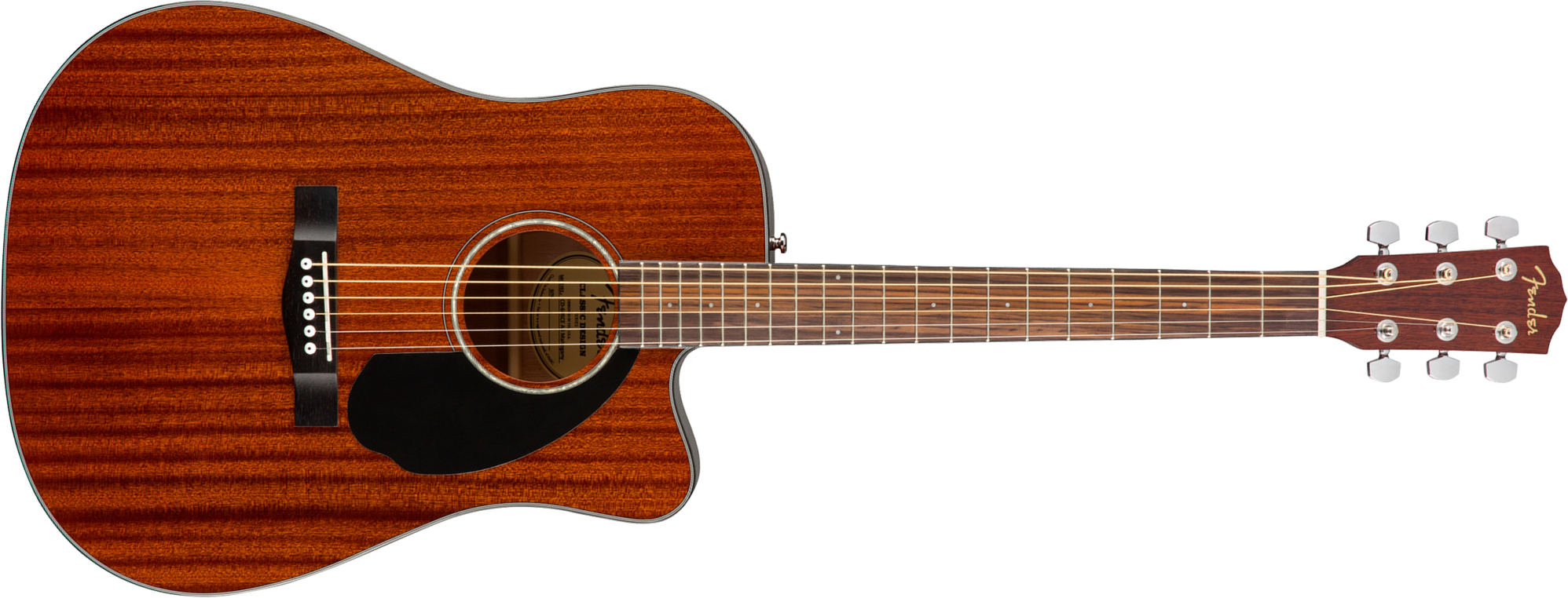 Fender Cd60sce All Mahogany Dreadnought Cw Tout Acajou Wal - Natural - Guitarra folk - Main picture