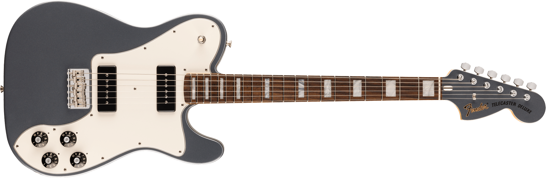 Fender Chris Shiflett Tele Cleaver Usa Signature 2s Ht Rw - Charcoal Frost Metallic - Guitarra eléctrica de autor - Main picture