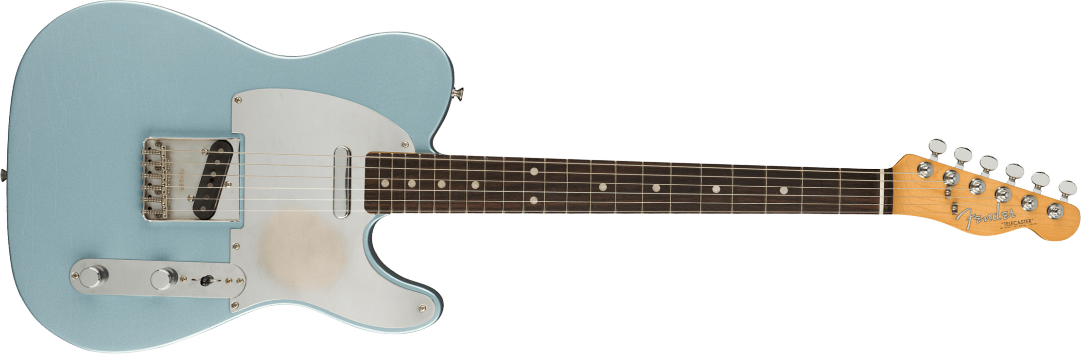 Fender Chrissie Hynde Tele Signature Mex Rw - Road Worn Faded Ice Blue Metallic - Guitarra eléctrica con forma de tel - Main picture