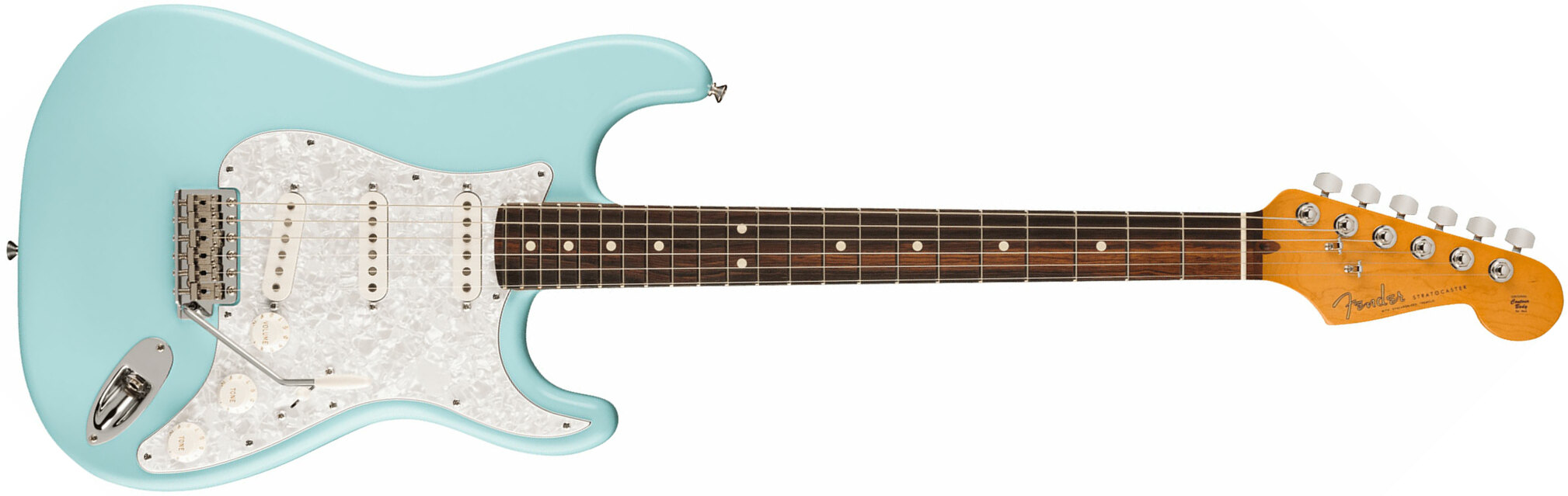 Fender Cory Wong Strat Ltd Signature Usa Stss Trem Rw - Daphne Blue - Guitarra eléctrica con forma de str. - Main picture