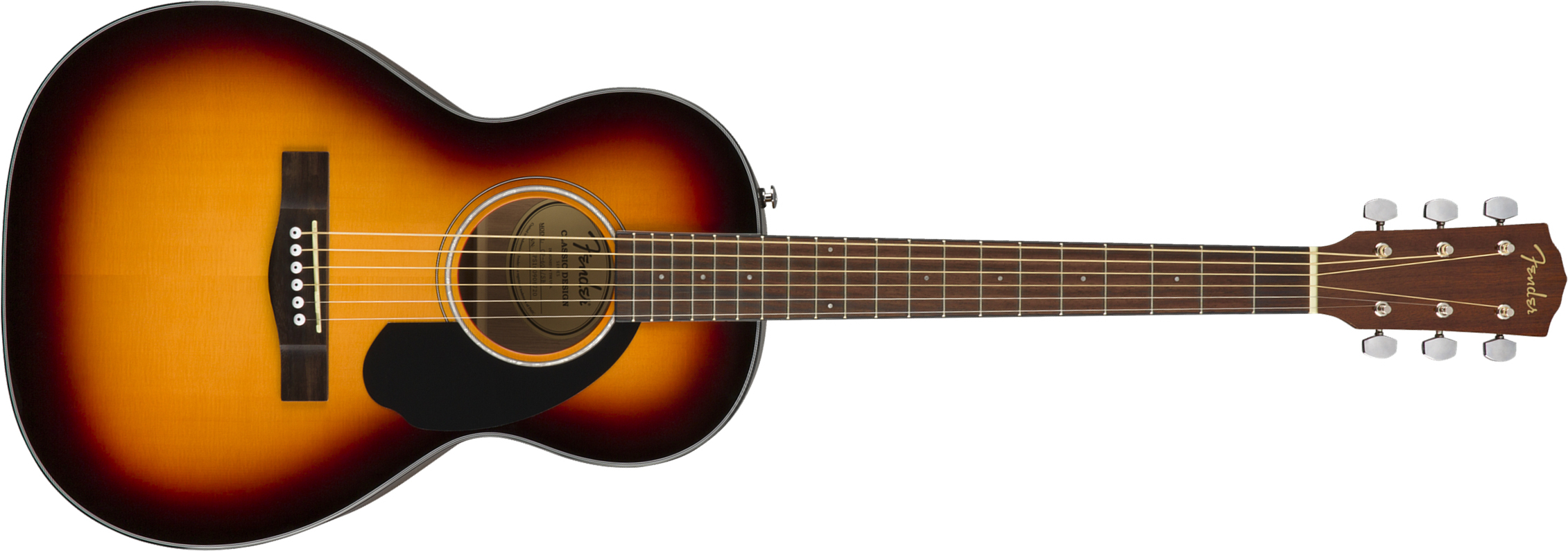 Fender Cp-60s Parlor Epicea Acajou Wal - 3-color Sunburst - Guitarra acústica & electro - Main picture