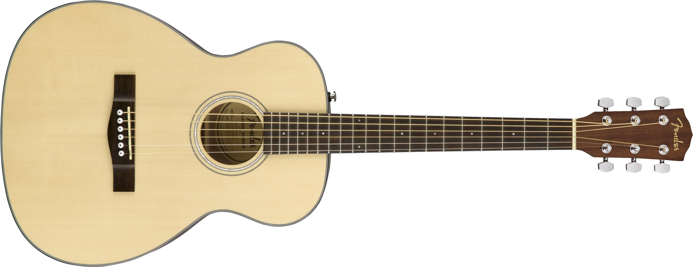 Fender Ct-60s Classic Design Travel Epicea Acajou - Natural - Guitarra acústica de viaje - Main picture