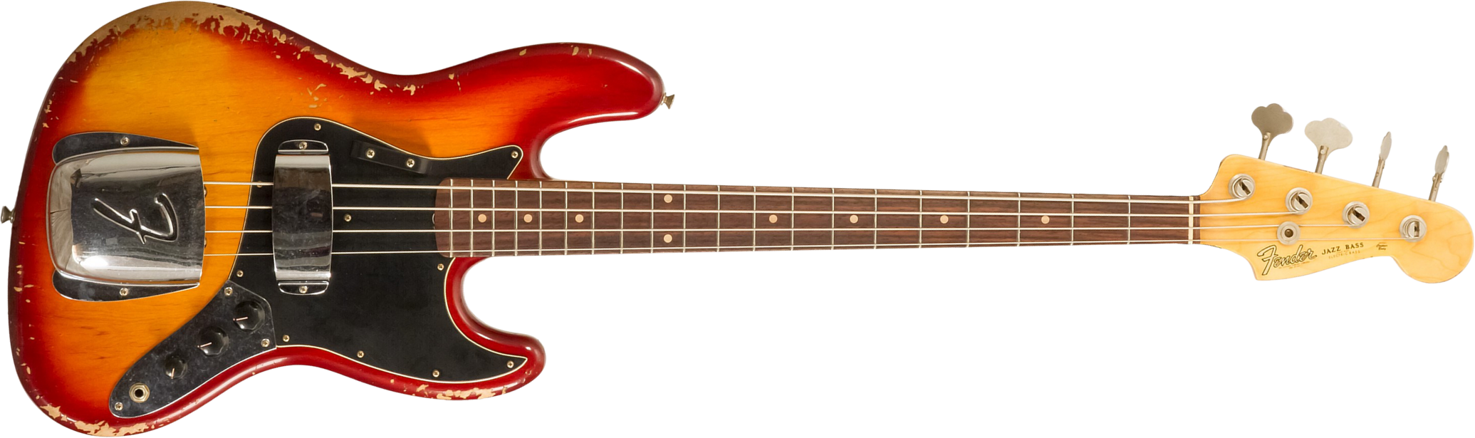 Fender Custom Shop Jazzbass 1964 Rw #r137642 - Heavy Relic Cherry Sunburst - Bajo eléctrico de cuerpo sólido - Main picture