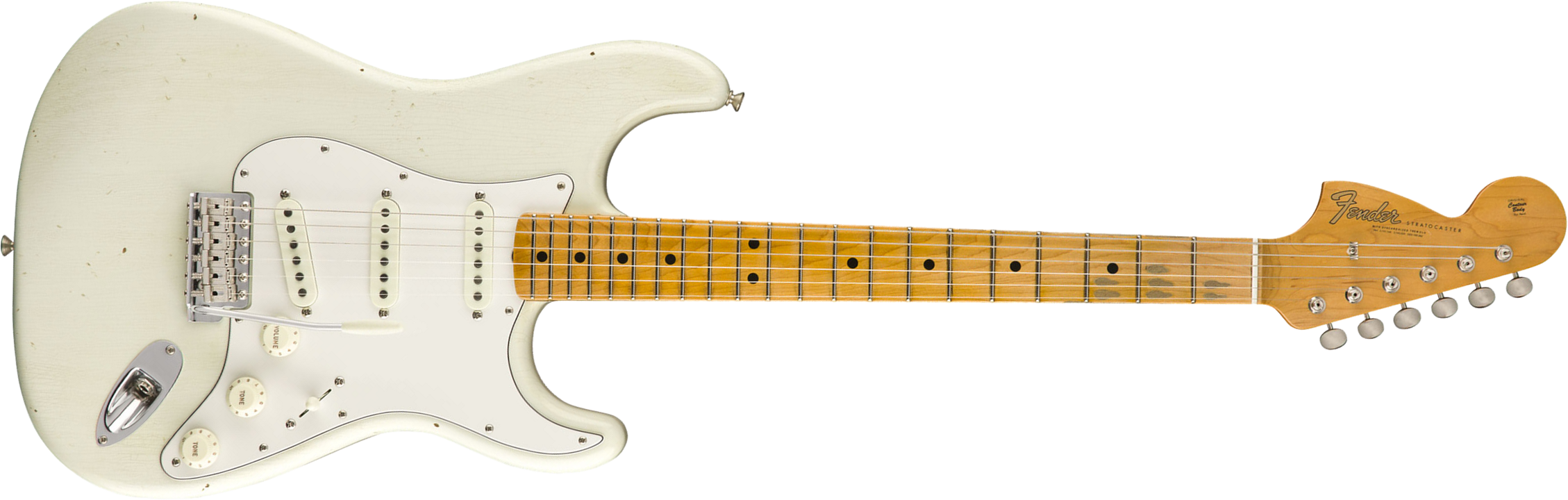 Fender Custom Shop Jimi Hendrix Strat Voodoo Child Signature 2018 Mn - Journeyman Relic Olympic White - Guitarra eléctrica con forma de str. - Main pi