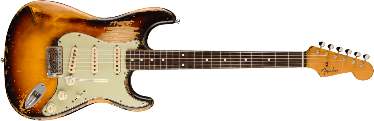 Fender Custom Shop John Frusciante Masterbuilt P.waller 3s Trem Rw - Heavy Relic 3-color Sunburst - Guitarra eléctrica de autor - Main picture