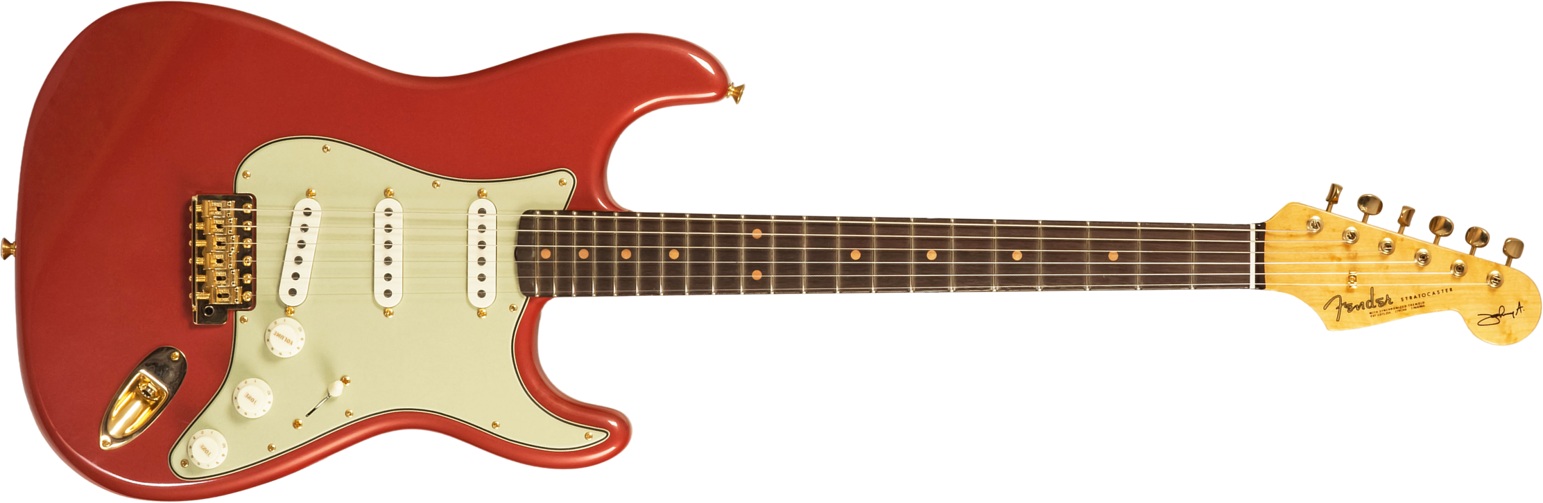 Fender Custom Shop Johnny A Strat Signature 3s Trem Rw #ja0229 - Time Capsule Sunset Glow Metallic - Guitarra eléctrica con forma de str. - Main pictu